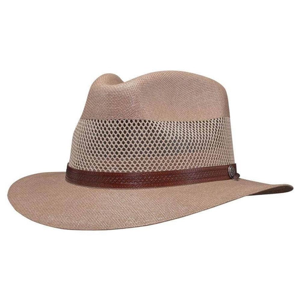 Milan Tan Straw Fedora Hat by American Hat Makers