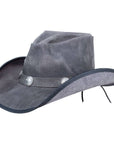 Cyclone Asphalt Leather Cowboy Hat with 3" Brim and 4" Crown by American Hat Makers