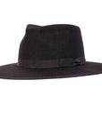 Bondi Black Wide Brim Felt Fedora by American Hat Makers