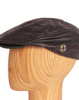 Bookie Black Leather Cap for Men by American Hat Makers