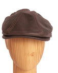 Bookie Brown Leather Cap for Men by American Hat Makers