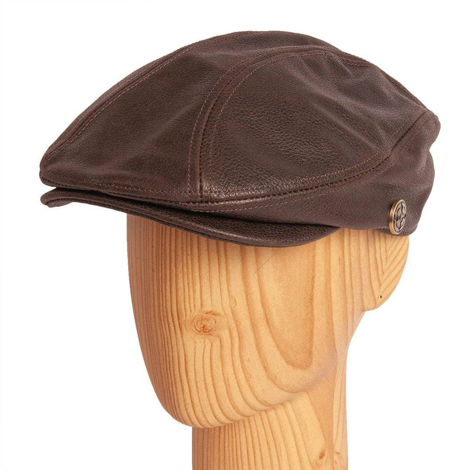 Bookie - Mens Leather Cap by American Hat Makers