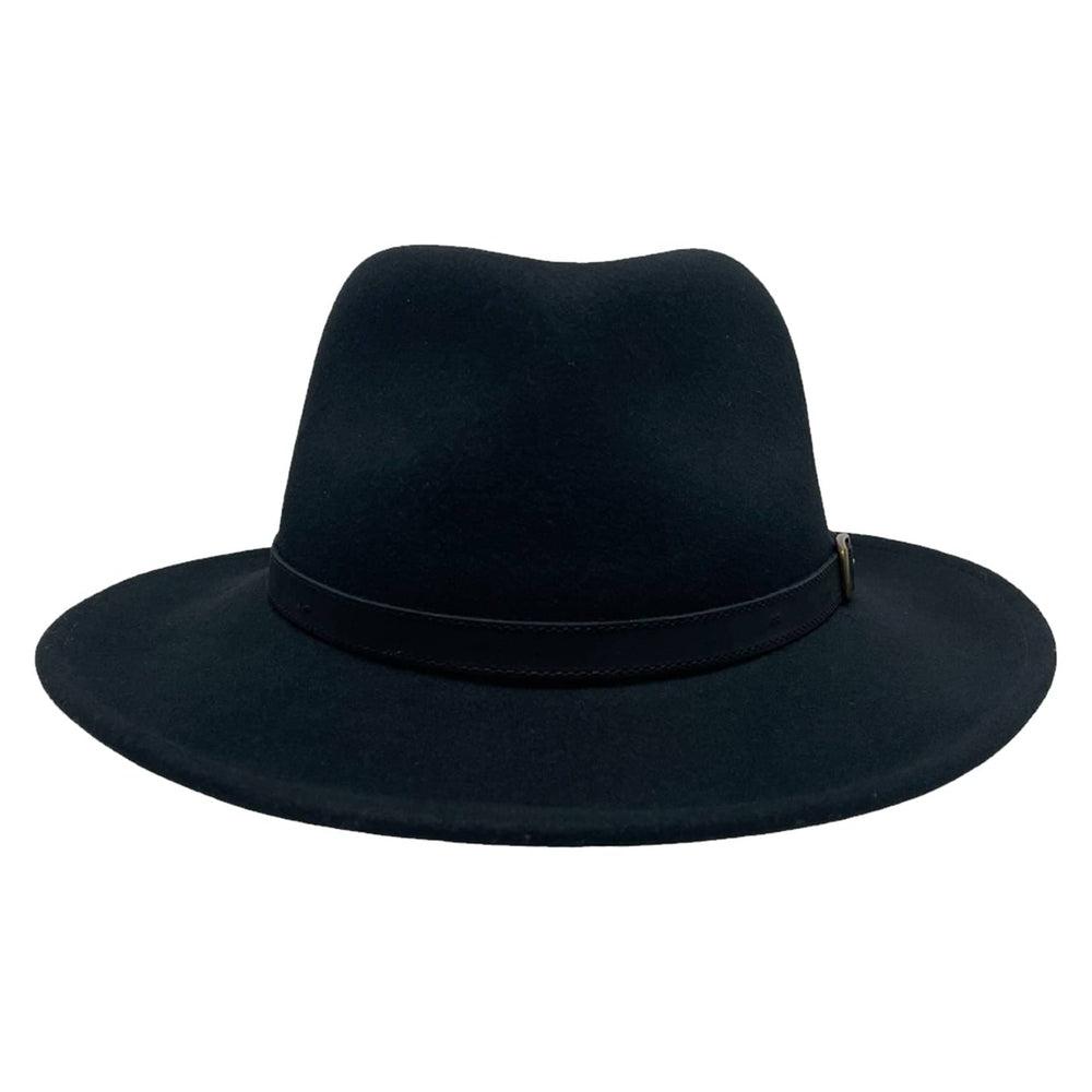 Boondocks Black Felt Fedora Hat by American Hat Makers