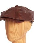 Bourbon St Leather Brown Cap by American Hat Makers