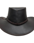 Leather Brown Bushman Outback Hat by American Hat Makers
