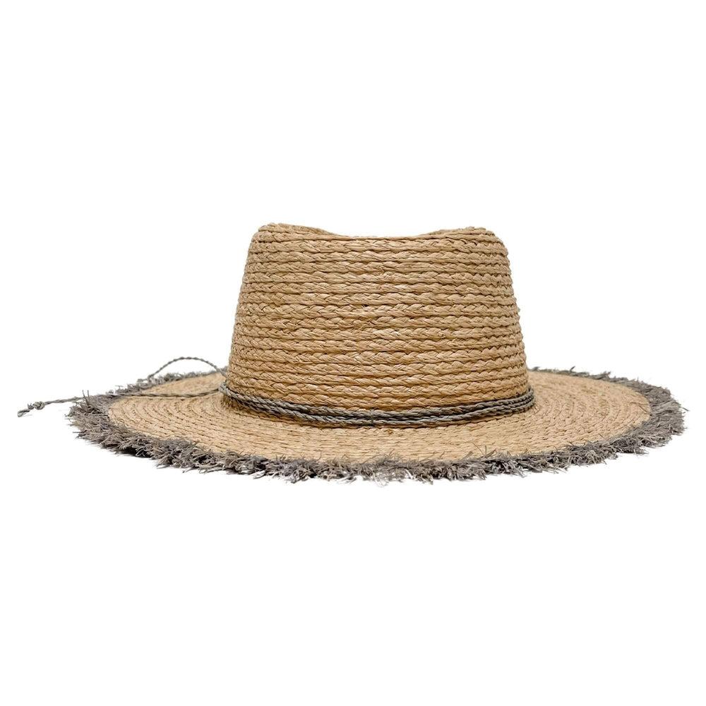 A back view of Catalina Brown Straw Sun Hat