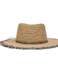 A back view of Catalina Brown Straw Sun Hat
