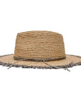 A side view of Catalina Brown Straw Sun Hat 