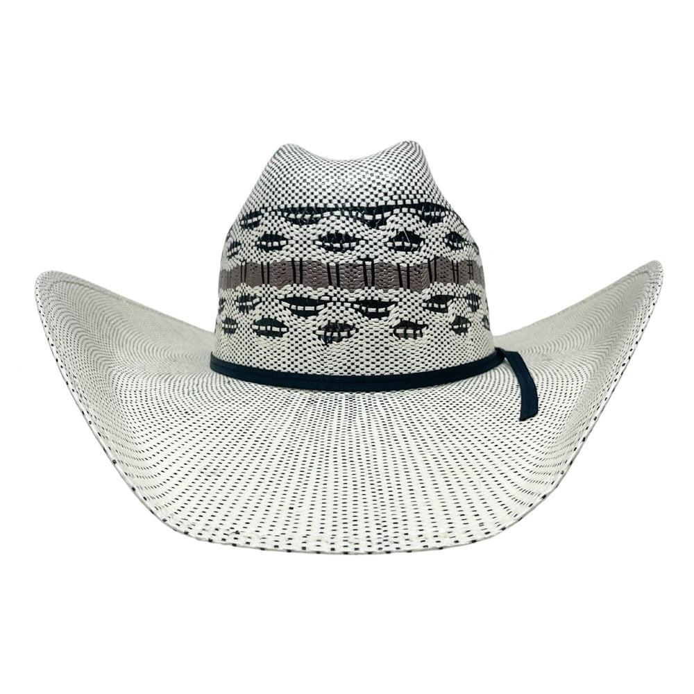 A front view of Cisco Cream Wide Brim Straw Hat