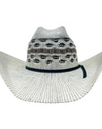 A front view of Cisco Cream Wide Brim Straw Hat