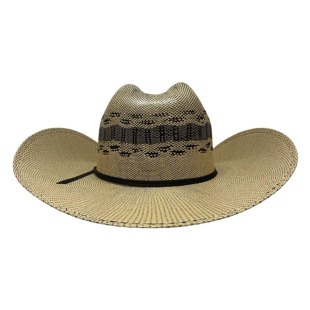 A back view of a Cisco Yellowstone Wide Brim Straw Hat 