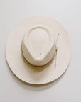 Corinth Ivory Wide Brim Straw Fedora by American Hat Makers