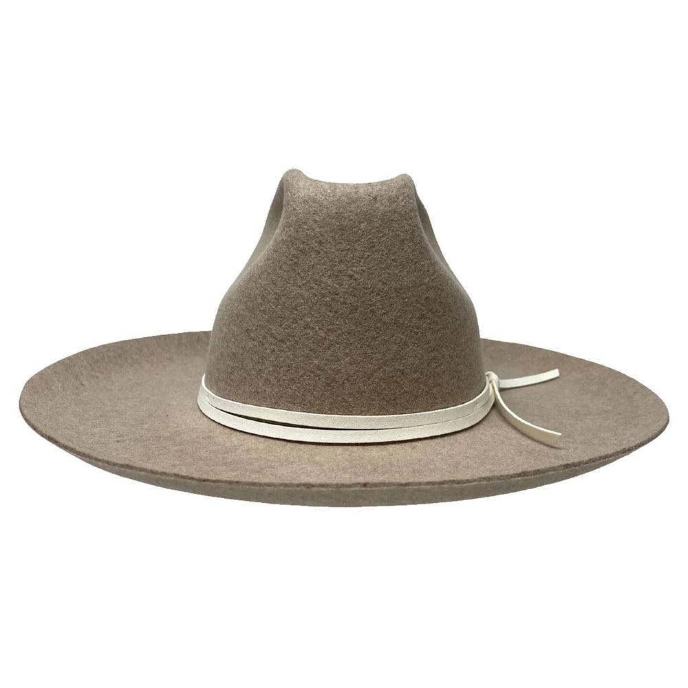 Crescent Oatmeal Felt Wool Fedora Hat by American Hat Makers