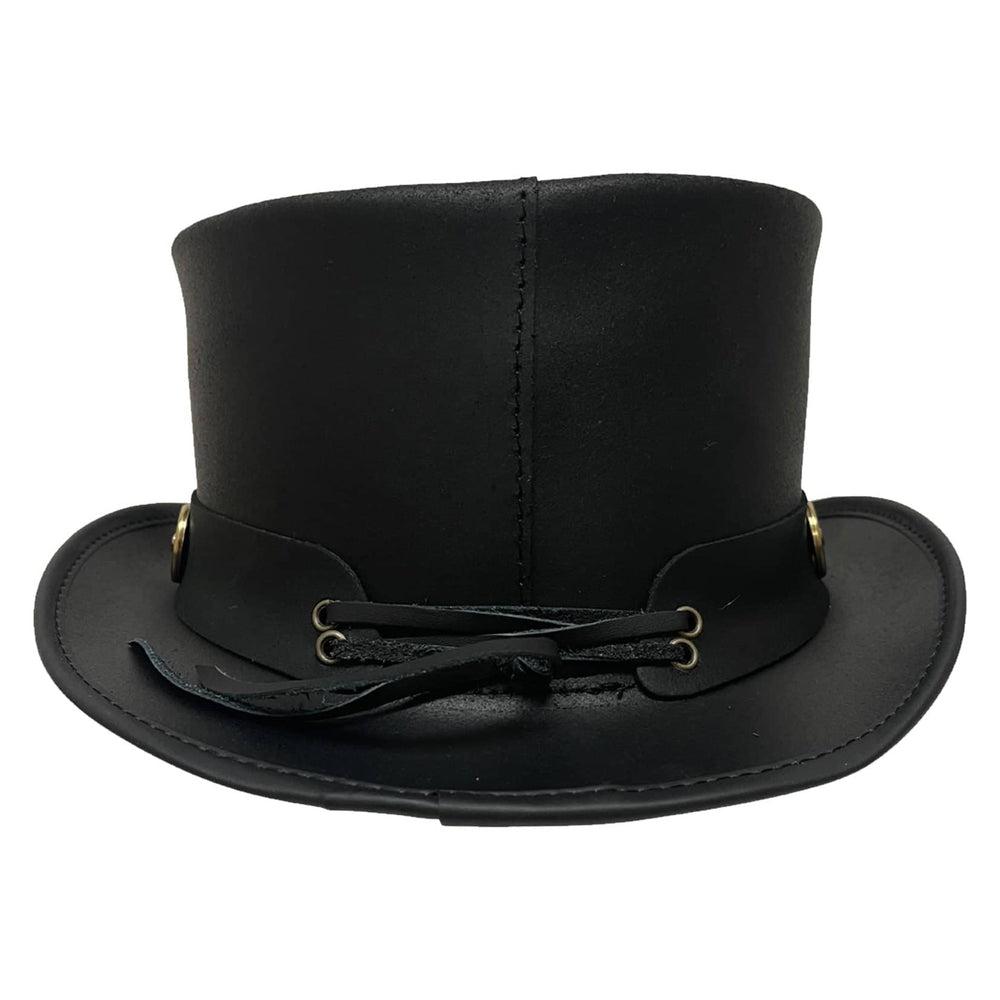 El Dorado store Top Hat with Conchos - Black Color - 100% Handmade with Cowhide Leather - New with Tags