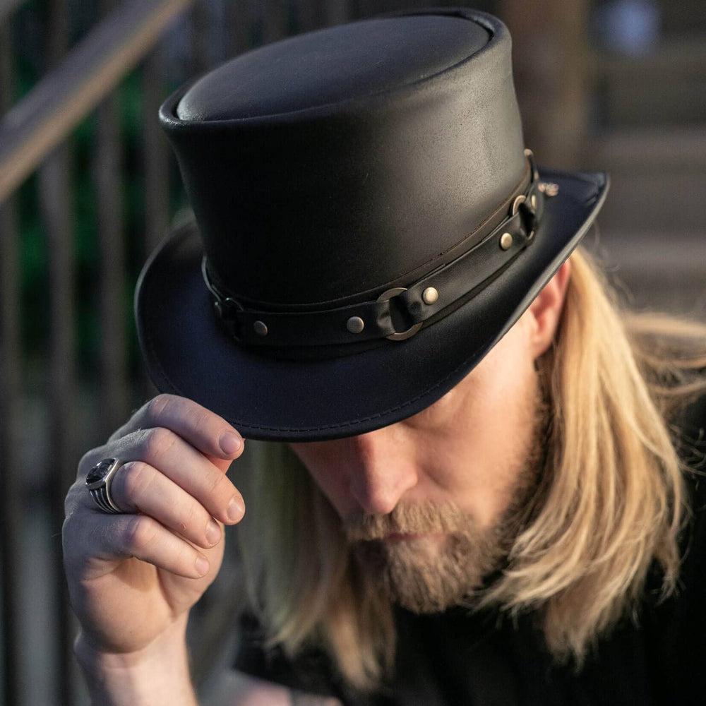 El Dorado | Mens Leather Top Hat | SR2 Hat Band – American Hat Makers