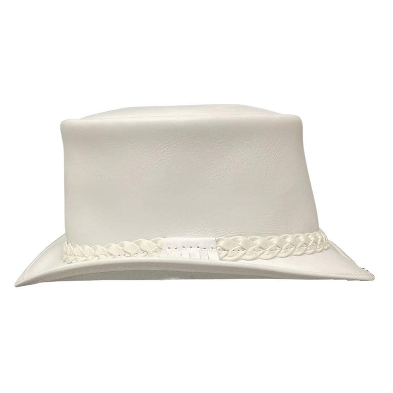 Ghost Rider Hat Design Leather Top Hat - The Mens White Ghost Rider – American Hat Makers