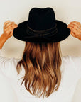 Jawa Black Wide Brim Felt Fedora by American Hat Makers