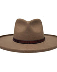 A front view of Hudson Bark Felt Fedora Hat 