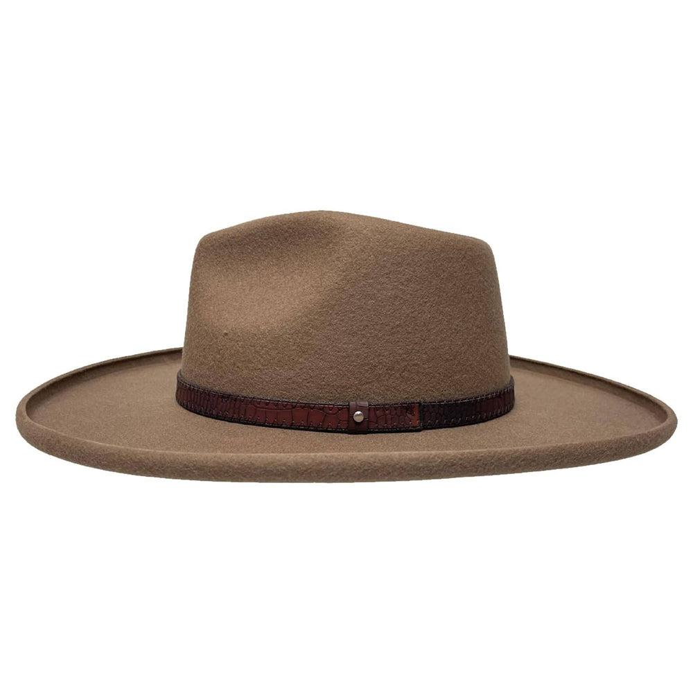 Hudson - Mens Pencil Rim Felt Fedora Hat by American Hat Makers