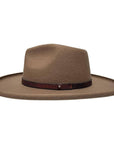 A side view of a Hudson Bark Felt Fedora Hat 