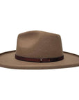 A side view of Hudson Bark Felt Fedora Hat