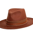 Jawa Brown Wide Brim Felt Fedora by American Hat Makers