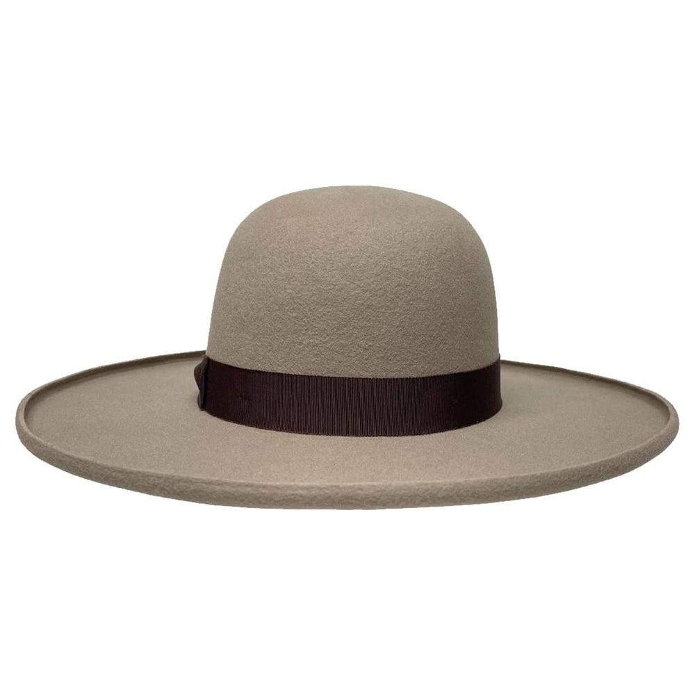 A back view of a Josey Brown Felt Cowboy Hat 