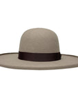 A front view of a Josey Brown Felt Cowboy Hat 