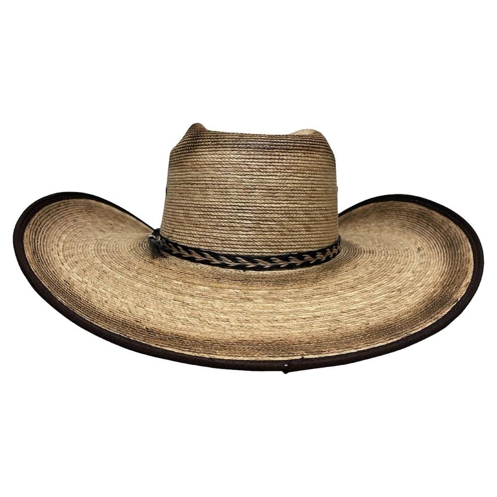 A back view of a Laredo Straw Tan Cowboy Hat 