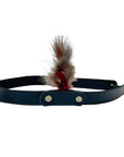 LT Black Leather Band with feather on the sideby American Hat Makers