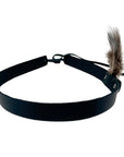 LT Black Leather Band with feather on the sideby American Hat Makers