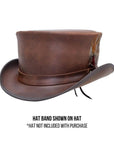 LT Brown Leather Band with feather on the sideby American Hat Makers