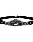 Red Eye Skull Black Leather Band by American Hat Makers