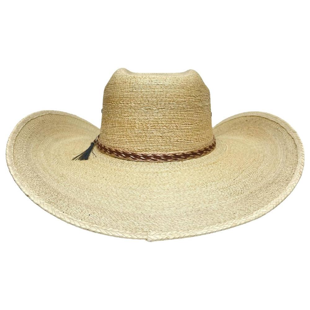 A back view of a Roper Natural Straw Hat 