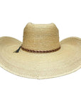 A back view of a Roper Natural Straw Hat 