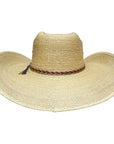 A back view of a Roper Natural  Palm Straw Hat 