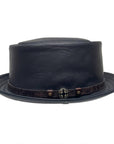 A side view of a rumble black side hat