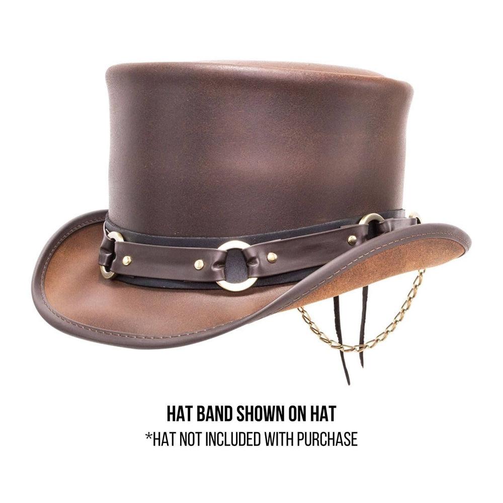 SR2 | Cowhide Leather Hat Band with Brass Rings – American Hat Makers