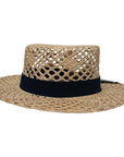 A angle view of Saunter Natural Straw Sun Hat