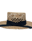 A back view of Saunter Natural Straw Sun Hat 