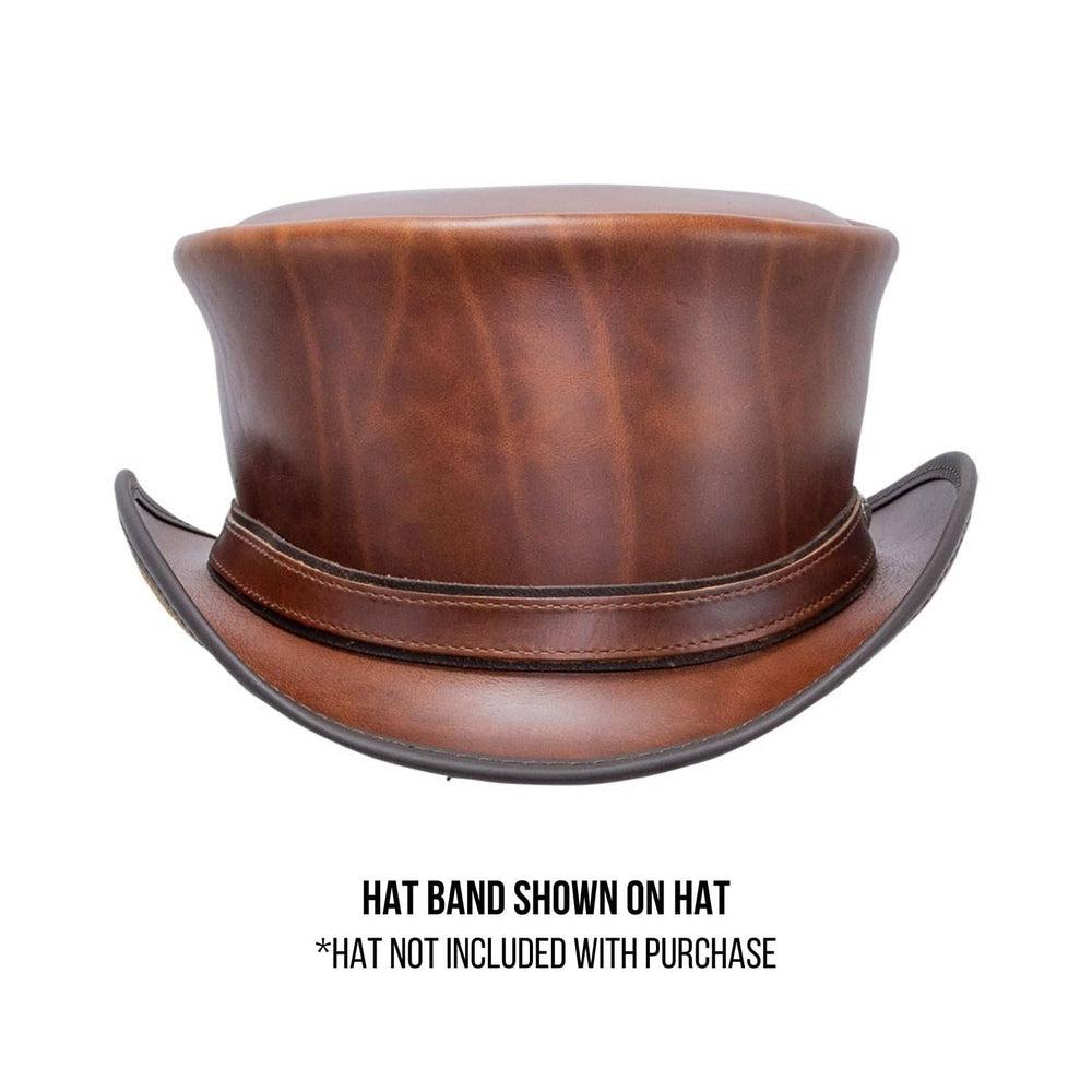 Shadow Cowhide Cyprus Tan Leather Band by American Hat Makers