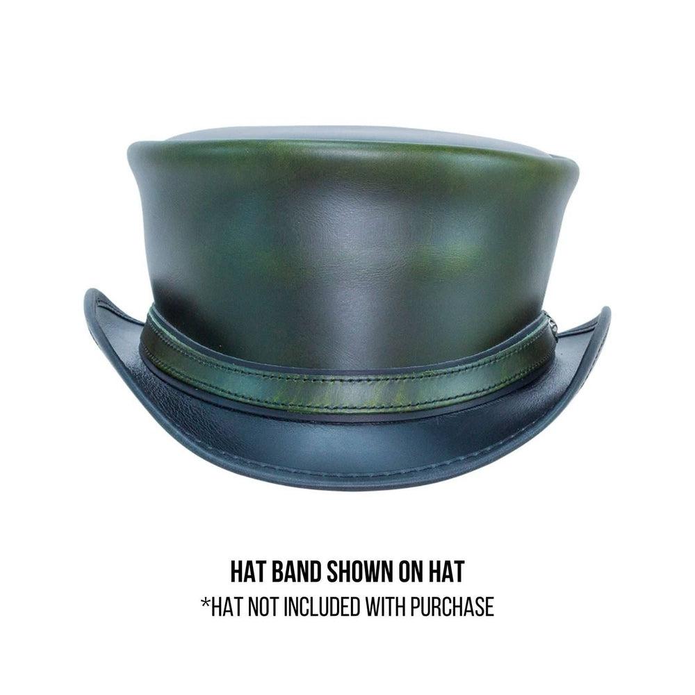 Shadow Cowhide London Green Leather Band by American Hat Makers
