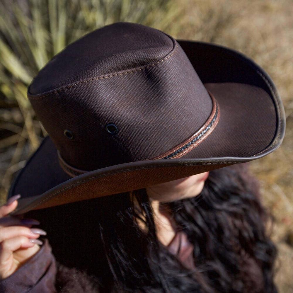 American Hat Makers Stockade Leather Top Hat