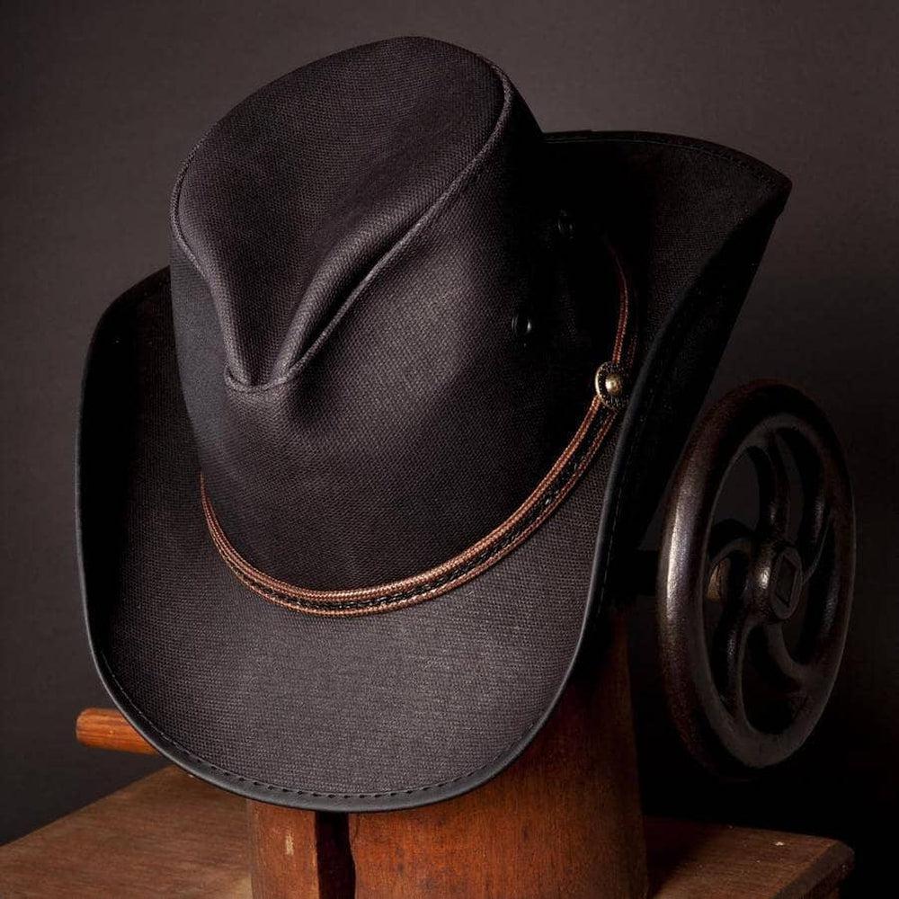 Waxed store leather hat