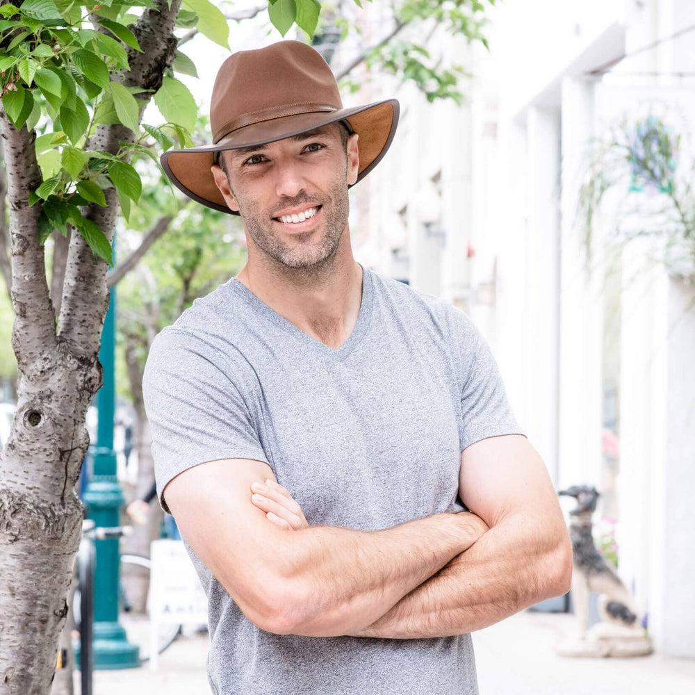 Summit | Mens Felt Leather Fedora Hat – American Hat Makers