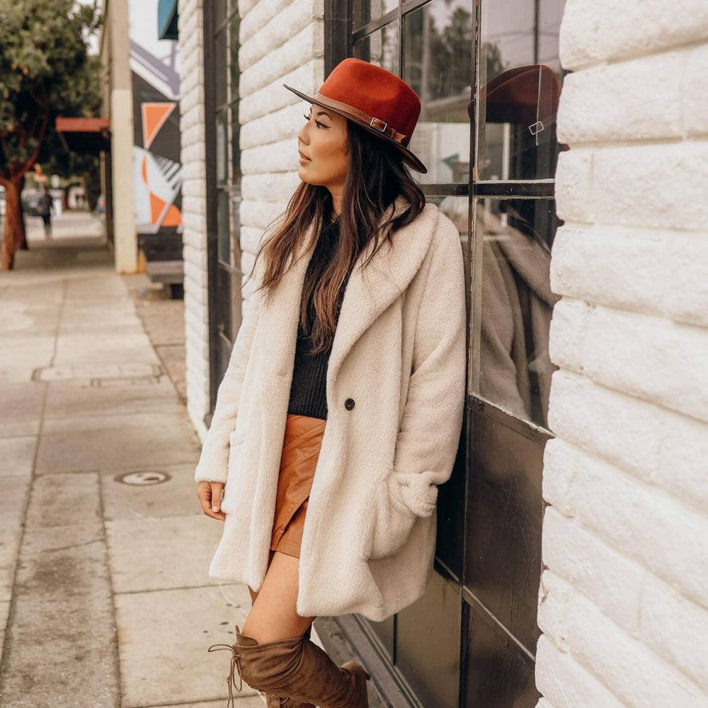 Summit | Womens Felt Leather Fedora Hat – American Hat Makers