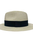 A side view of an Afternoon Cream Straw Sun Hat 