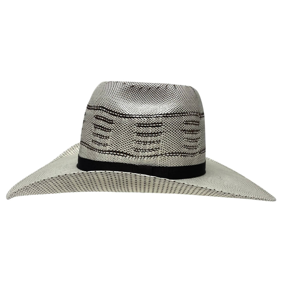 A side view of a Trail Boss Straw Cowboy Hat 