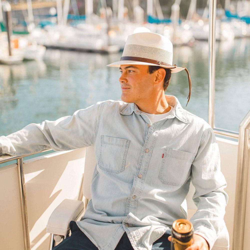 mens dress straw hats Porto Marie Two-Tone Straw Hat | Two Roads Hat Co