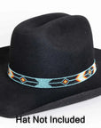 Arapaho multicolor beaded hat band by American Hat Makers